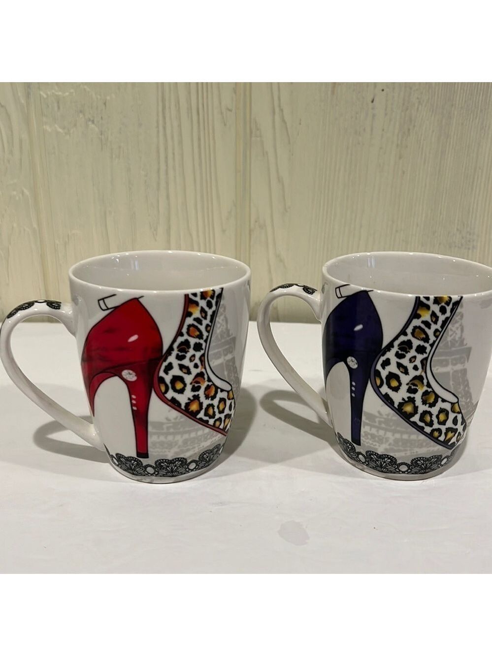 Paris and Stilettos Mugs Set of 2